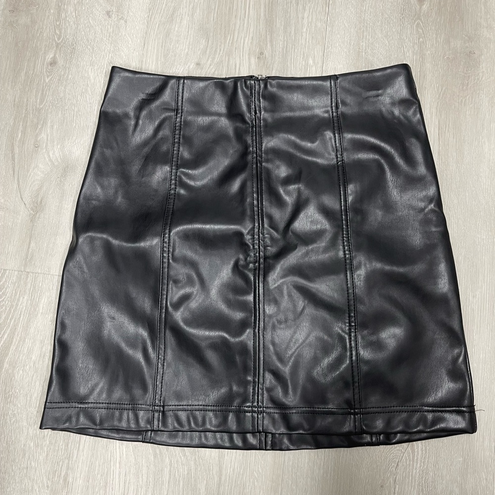 Faux Leather Mini Skirt